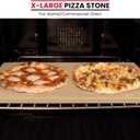 Unicook Extra Large Pizza Stone 24" x 12" x 0.6" for 36"/48" Ovens, Rectangular Baking Stone, Ideal for Baking Crispy Pizzas, Bread and Cookies, Weighs 11.3 lbs, Does Not Fit 30" Compact Ovens