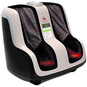 Human Touch Reflex SOL Foot & Calf Massager w/ Heat - Plantar Fasciitis Relief + Circulation + Shiatsu Deep Kneading + Vibrating for Stress + Compression - Adjustable for Women and Men up to Size 12, Sol