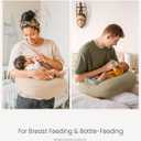 lulumoon Muslin Nursing Pillow Covers - 2-Pack Soft Cotton Slipcovers for Breastfeeding & Bottle-Feeding - Extension Strap for Snug Fit & No Sliding - Hidden Zipper Safety for Newborn Baby