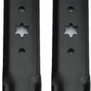 942-04308 Blades 6 Point Star for Cub Cadet XT1 XT2 LX42 LT42 ZT1 RZT Zero Turn Lawn Tractor for Troy Bilt Bronco Pony Mustang Craftsman T110 42" Deck 942-04308A 942-04312 High Lift Blades 2 Pack