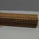 UNISHADES Cordless Bamboo Roman Shades for Windows, Blinds Size (31.5" W 64" H) Colour (Highfield Teak)