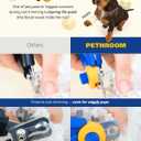 PETHROOM] Professional Dog Nail Clipper with Transparent Guard & Nail File | Adjustable Cutting Length (1-3mm) Sturdy, Durable Stainless Steel Blade | Nail Trimmer for Pets Avoid Overcutting