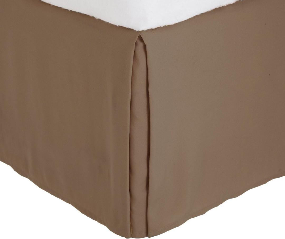Fancy Collection Easy Care Tailored Microfiber Bed Skirt Solid New (King,Taupe)