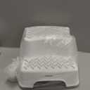 White 2-Tier Step Stool for Bathroom and Bedroom