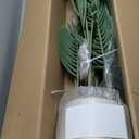 5ft Artificial Palm Tree Indoor with LED Fairy Lights & White Planter - Lifelike Faux Tropical Areca Palm Plant with Realistic Trunk & Adjustable Branches for Home Office Living Room Corner Decor