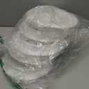 Repa Market 5-Pack 6'' Inch - Plastic White Vent Covers with Flange - Round Soffit Vent - Air Vent Louver - Grille Cover - Protective Screen Mesh - HVAC Ventilation