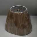 Aspen Creative 32072, Hardback Empire Transitional Spider Lamp Shade, Mushroom Pleated Sienna Brown, 7" Top x 13" Bottom x 10" Slant