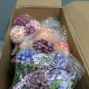 Wavwavw 6 Sets Flower Centerpieces for Tables Decor Artificial Hydrangeas with Vase and Hemp Rope Floral Arrangement Faux Flowers Fake Hydrangea Bouquets for Table Wedding Home Office Party
