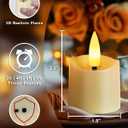 Homemory Rechargeable Flameless Candles, 2/4/6/8H Timer LED Votive Candles, 6 PCS Battery Operated Tea Lights with Timer for Table, Wedding, Christmas (USB Charging Cable Included)