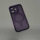 CANSHN Magnetic Compatible with iPhone 15 Pro Case, Upgraded [Full Camera Protection] [Compatible with Magsafe] [Translucent Matte] Shockproof Protective Phone Case Cover 6.1 Inch - Deep Purple