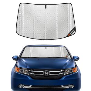 Pigenius Windshield Sun Shade for Honda Accord 2016-2017 with Automatic High Beams. Full Coverage Rearview Mirror Shade for Ultimate Protection