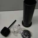 Black Toilet Brush and Holder Set, Stainless Steel Toilet Brush for Bathroom,Heavy Duty Black Toilet Bowl Brush and Holder,Deep Cleaning Modern Toilet Cleaner Brush -Space Saving, Covered Brush
