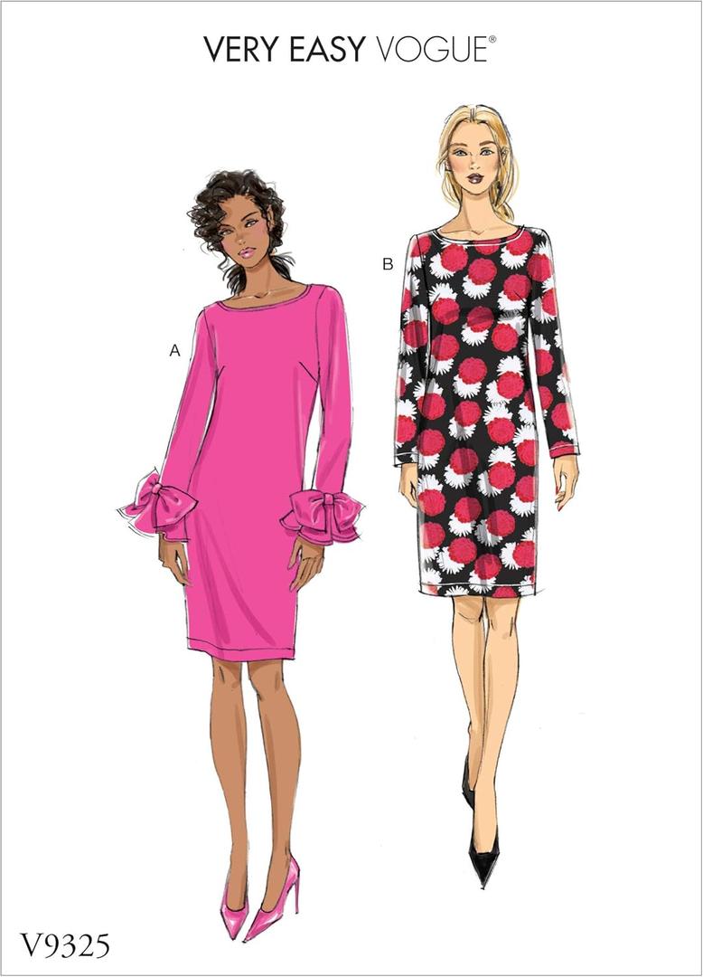 Vogue V9325E5 Very Easy to Sew Women's Lined Fitted Dress Sewing Patterns, Sizes 14-22