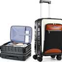 Carry on Luggage Airline Approved 22x14x9, 20 Inch Expandable Hardside Suitcases with Spinner Wheels, Front Business Pockets Carry on Suitcase for Women Men with TSA Lock, Lightweight Travel Luggage