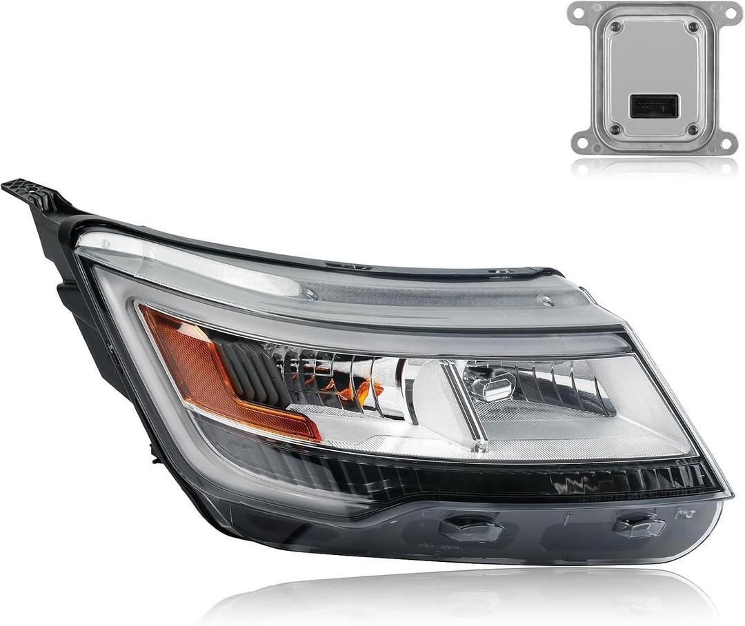 Chrome Headlights Compatible with 2016-2019 Ford Explorer