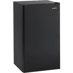Avanti 3.3 Cu. Ft. Mini Fridge Compact Refrigerator with Adjustable Temperature, Removable Shelves, Chiller Compartment wiith Flush-Back Design, 3.3 cu.ft., Black