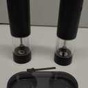 Electric Salt and Pepper Grinder Set Automatic Battery Pepper Mill Shakers Adjustable Coarseness Upgraded Larger Capacity with Led Home and Kitchen Appliances Christmas Gifts for Women (Black/Black)