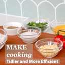3 Sizes of Clear Glass Bowls, 2.5, 3.5 & 8.5 oz, Small Prep Bowls for Salt, Herbs, Spices and Dry Ingredients, Set of 12