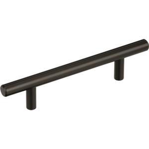 Amerock | Cabinet Pull | Black Bronze | 3-3/4 inch (96 mm) Center to Center | Bar Pulls | 1 Pack | Drawer Pull | Drawer Handle | Cabinet Hardware