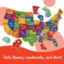 Learning Resources Magnetic U.S. Map Puzzle - Educational Map of The United States of America, Geography Matching Games, Kids Homeschool and Classroom Must Haves, Gifts for Boys and Girls