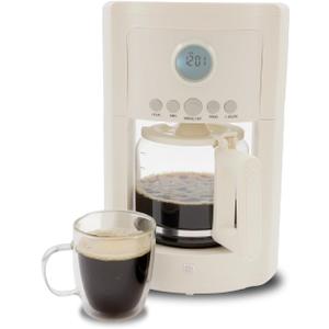 WILLOW Eco Series 12 Cup Drip Coffee Maker, 24 HR Programmable Coffee Maker with Glass Coffee Pot, Removable Filter Basket, Keep Warm Function & Auto Shut-off, Coffee Machine with Digital Display