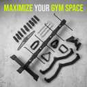 Cable Attachments Rack for Gym Accessories, Lat Pull Down Bar Organizer with Hooks, Home Gym Storage Rack for LAT Pulldown Attachments