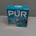 PUR Plus Horizontal Faucet Mount Filtration System with 3-in-1 Lead Reducing Filter, Water Filter for Sink, Lasts 100 Gallons, Compatible with Sinks with External Aerators, Metallic Grey