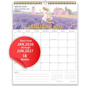 Calendar 2026-2027, Monthly Desk Calendar from July 2026 to December 2027, 15" x 12", Large Desktop Calendar Monthly, Perfect for Home or Office,Bible, Pack of 2 