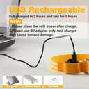 3 x LED Dog Collar, Light Up Dog Collar, Lighted Dog Collars Adjustable for Night Walking, Glow in The Dark Dog Collars Light with USB Rechargeable Color Changing Waterproof for Dogs (Orange, Small)