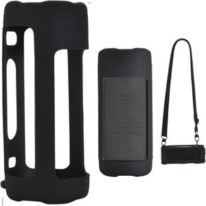 Silicone Case for JBL Grip,Protective Case Cover for JBL Grip,with Shoulder Strap (Black)