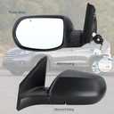 Left Driver Side Mirror Compatible With 2012 2013 2014 2015 2016 Honda CRV CR-V With Manual Folding Power Glass Black Replace#76258-T0A-A11(3Pins)