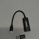 Guermok 4K USB3.0 Video Capture Card with PD 100W, 4K@60FPS or 2K@144FPS HDMI to USB-A/C Capture Card for Streaming, Works with Pad, Tablet, MacOS, Switch2/1, Laptop, PC, Camera, VR, Black