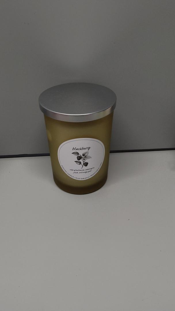 HD Designs Frosted Jar Candle - White Blackberry, 19 oz
