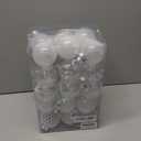 Clear Christmas Ball Ornaments, 30ct 2.36 Inch White Christmas Ornaments Balls for Christmas Tree with Delicate Stuff Shatterproof Hanging Xmas Tree Baubles Decorations for Wedding Christmas