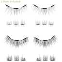 Lash'd Up (2 Pairs) Dual Magnetic Eyelashes Natural Look Full Lashes with Anchors, No Magnetic Liner Needed (The Natural Duo, 3 Magnets, Complete Kit)