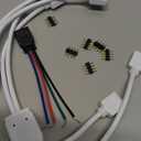 2PCS/Lot 1 to 2 Ports Female Connection Cable 4 Pin Splitter Cable LED Strip Connector 2 Way Splitter Y Splitter for One to Two 5050 3528 RGB LED Light Strip with 6 Male 4 Pin Plugs