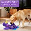 Interactive Snuffle Dog Toys, Squeaky Dog Toys for Puppy,Crinkle Dog Toy with Hiding Snack,Slow Feeder Treat Toy and Feeding Mats for Training,Dog Lick Mat Enhancement(Purple)