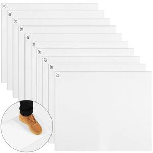 300 Sheets/ 10 Pieces Adhesive Mat White Adhesive Floor mat 17 x 13 Inch Sticky Sheets for Lab Home Construction Site Cleanroom to Remove Dust Dirt from Shoes and Equipment Wheels