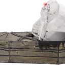 Haunted Hill Farm 5.2-Ft. Reaper in Coffin Halloween Animatronic