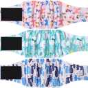 5 Pack Dog Diapers Male Reusable, Premium Belly Bands for Dogs, High Absorbing Male Dog Pee Wraps for Doggie in Incontinence or Excitable Urination,Squirrel XL