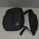 WATERFLY Crossbody Sling Backpack Sling Bag Travel Hiking Chest Bag Daypack (Black), Small