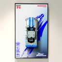 WETCEAOM Display Wallboard for Lego Technic 42210 2 Fast 2 Furious Nissan Skyline GT-R (R34) Car, Wall Art for Lego Car Wall Mount Display Frame Lover (Model Not Included)