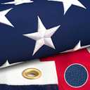 5x8 American Flags for Outside - US Flag 5x8 Heavy Duty Outdoor - Super Tough USA Flag with Tearproof & Fade Resistant Spun Polyester, Embroidered Stars, Sewn Stripes, Brass Grommets