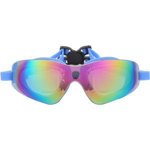 Swim Goggles for Men Women, Swimming Goggles with Adjustable Strap and Storage Box, Anti Fog Goggles for Adult (Blue)