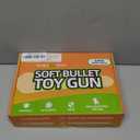 Soft Bullet Toy Gun with Shell Ejecting, Black Toy Pistol Guns with 50 Foam Bullets, Fake Prop Gun for Halloween Costume/Cosplay, Outdoor Shooting Game Toys Gifts for Christmas Birthday