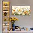 KZKU Floral Wall Art Canvas Print Orange and White Wildflowers Modern Botanical Watercolor style Flower Picture for Bedroom Living Room Artwork Home Wall Decoration 20x40in