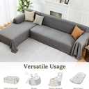HOMERILLA Sectional Couch Covers 2 Pieces L Shaped Sofa Cover for Sectional Couch L Shape Washable Blanket Furniture Protector for Pets Dogs (Dark Grey, X-Large)