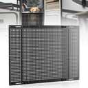 Premium Adjustable RV Entry Screen Door Grille, Adjusts from 22"- 31.5", Aluminum Alloy Protector Guard for RV, Camper, Black
