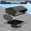 4 Inch Roof Vent Cap,Roof Vents with Damperand Grille That,Removable Roof Vent,4'' Exhaust Vent Wall Vent for Ventilation System,Black