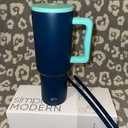 Simple Modern 40 oz Trek Tumbler with Handle and Straw Lid | Cup Holder Friendly Insulated Stainless Steel Travel Mug